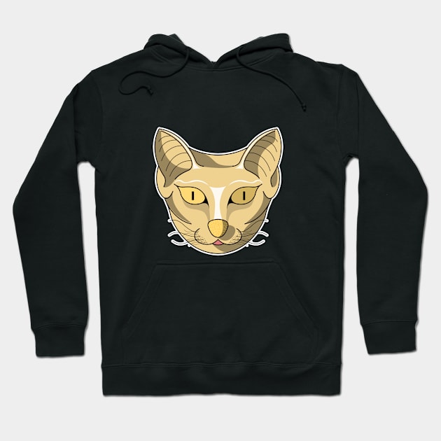 cute brown sand cat face cartoon Hoodie by dwalikur